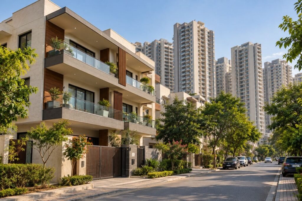 Independent builder floors and residential apartments representing property options in DLF Phase 3 Gurugram.