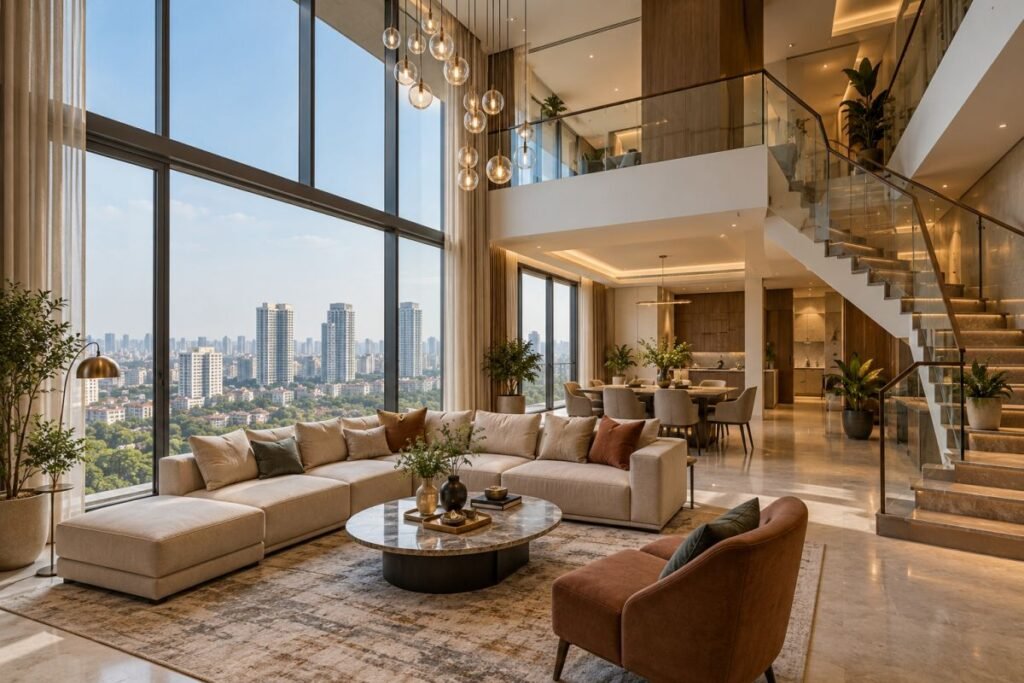 Duplex properties in Gurugram luxury multi-level home