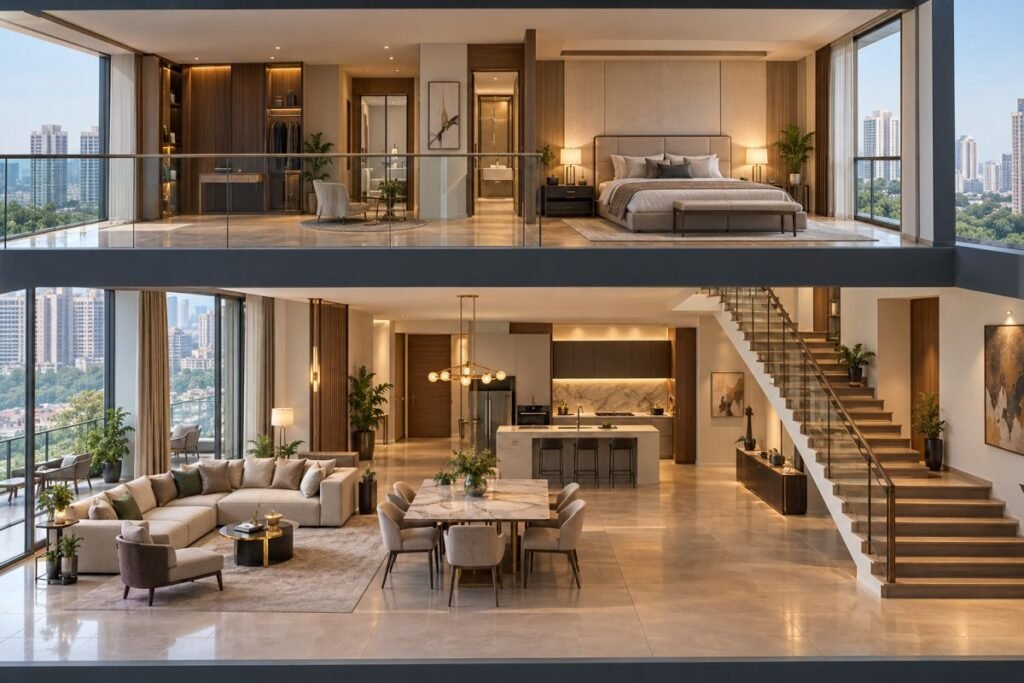 Duplex vs regular apartment layout in Gurugram