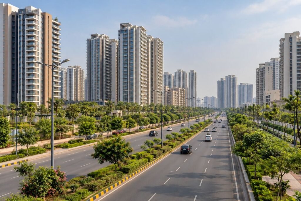 Residential high-rise developments along Dwarka Expressway NRIs Properties in Gurugram