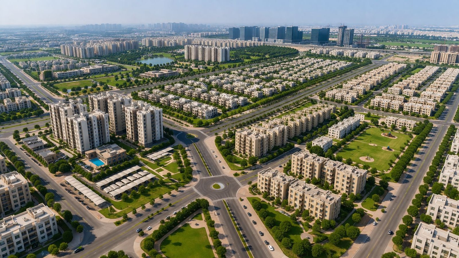 Modern residential sectors in Gurgaon showing different investment zones