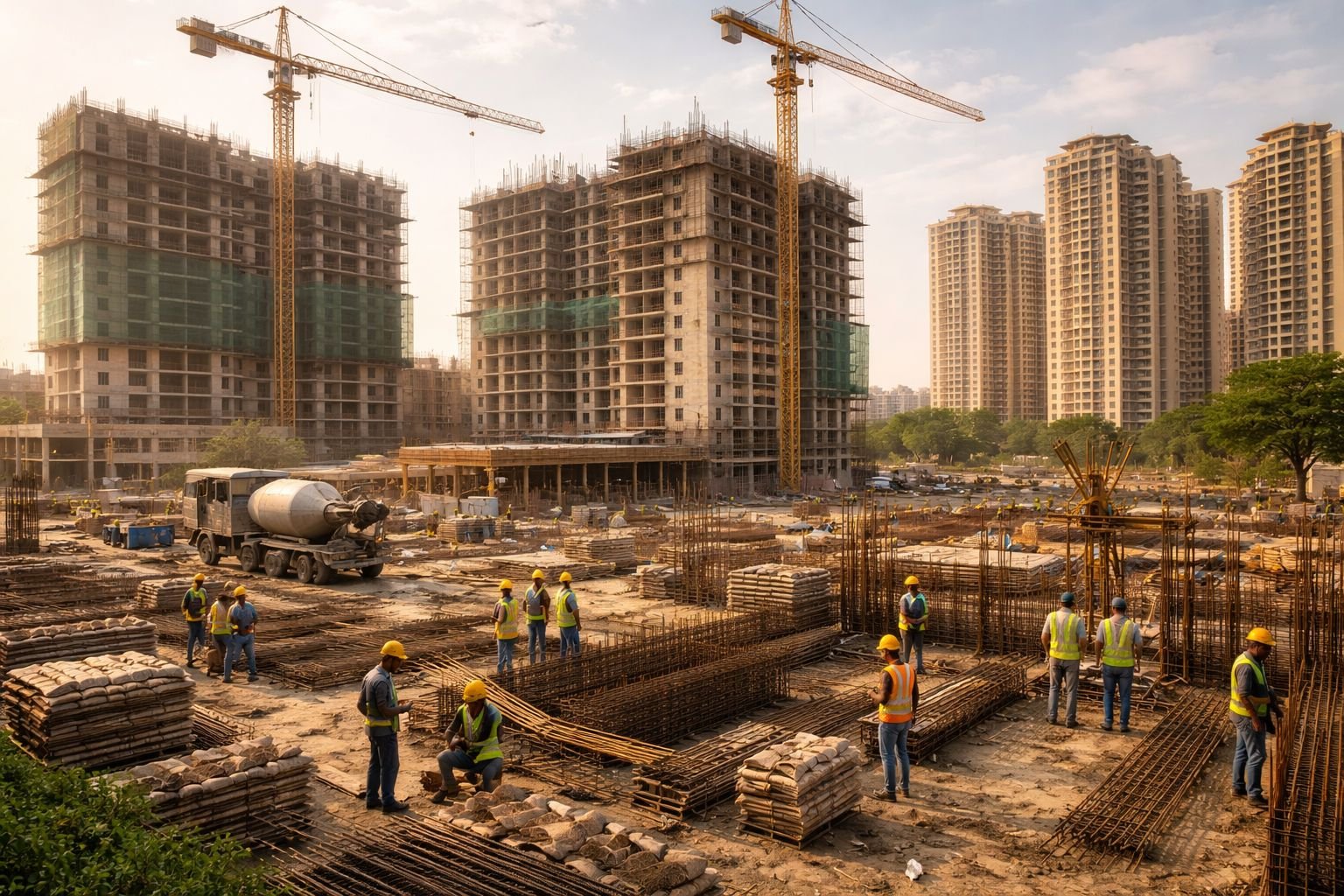 SPR Gurgaon residential project construction and site activity